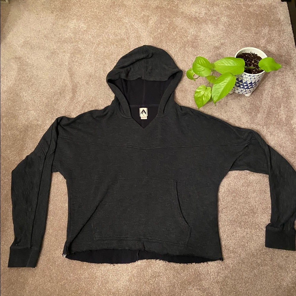 Anthropologie Gray boxy hoodie, sz M